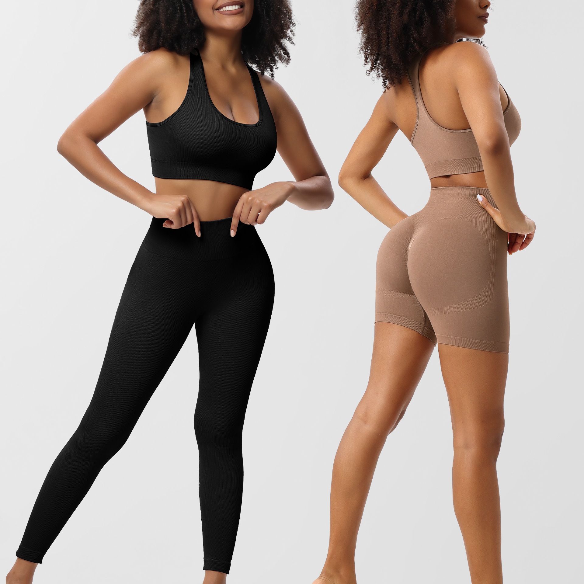 Womens Seamless High Waist Leggings Running Outdoors Workout Activewear Pants